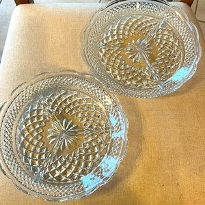 Vintage Wexford 9 inch round Glass dishes